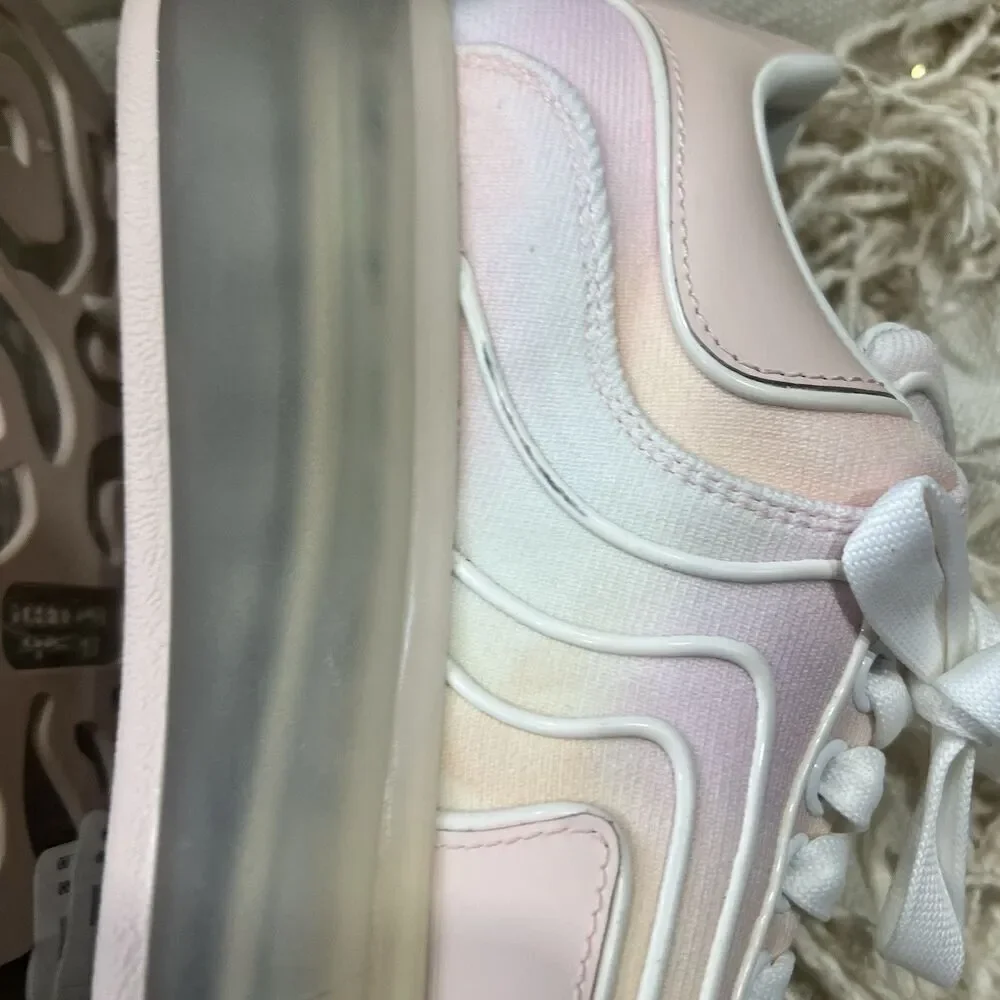 Alexander McQueen Oversized Women’s Sneakers Waves Knit Pink Ombré 38 NEW